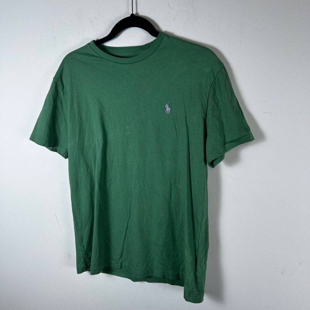 Polo Ralph Lauren T-Shirt Mens Small Green Classic Fit Pony Logo Crew Neck - Picture 3 of 7